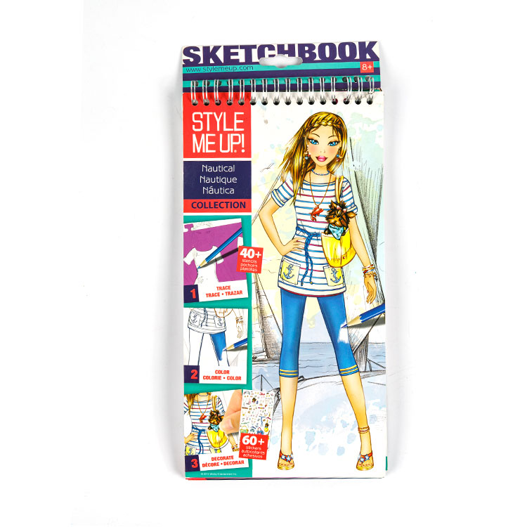 Sketch Book-Spiral Book Girl na may Aso